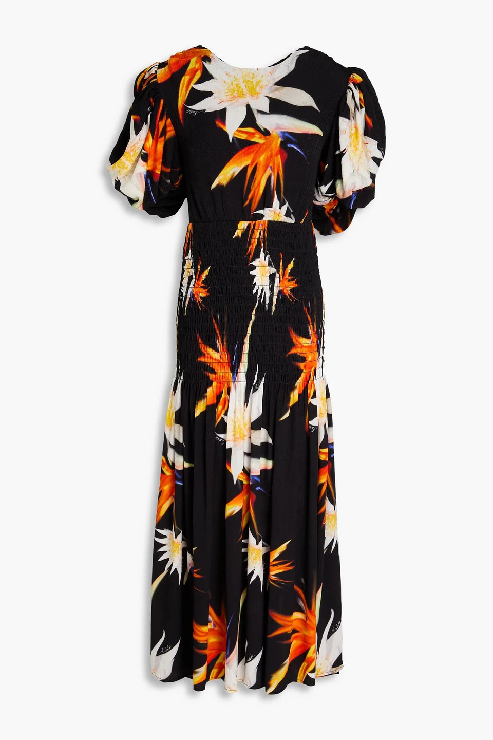 Printed jacquard midi dress - 1