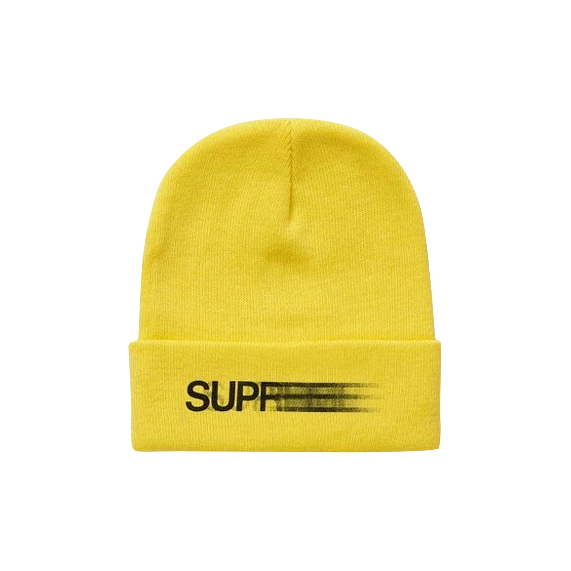 Supreme Motion Logo Beanie 'Yellow' - 1