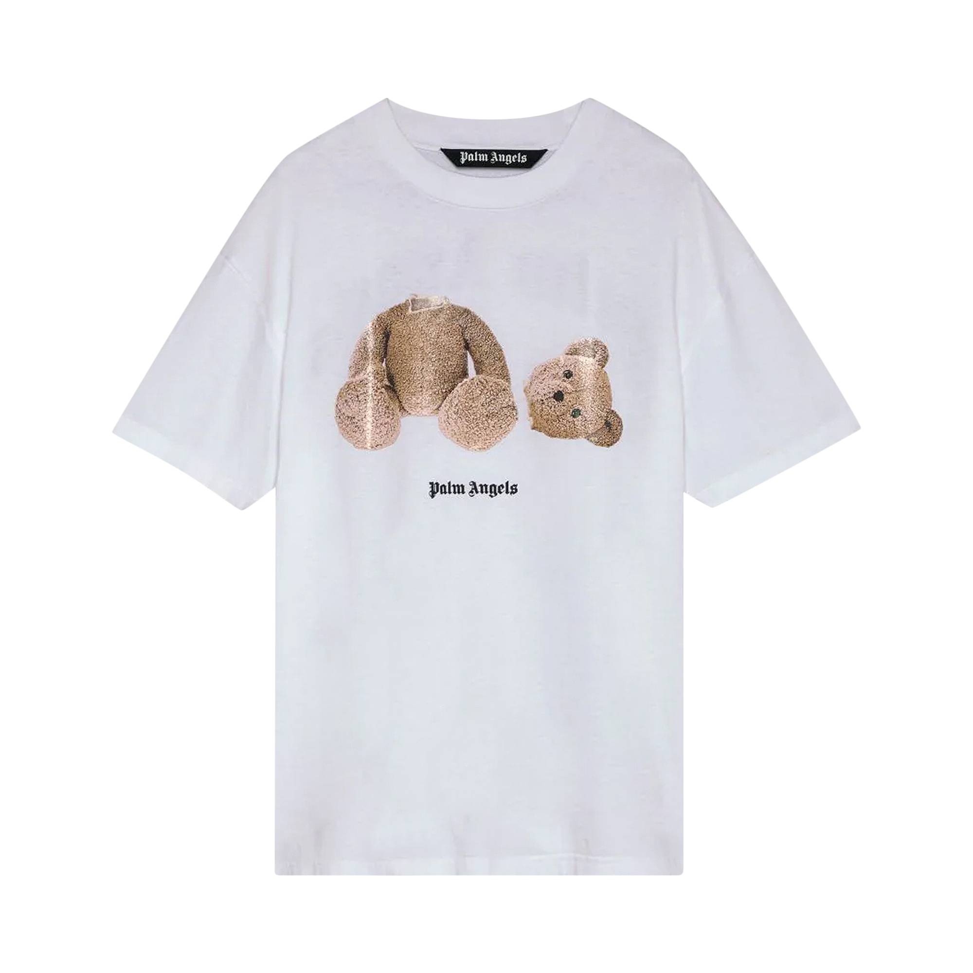 Palm Angels Bear Classic Tee 'White/Brown' - 1