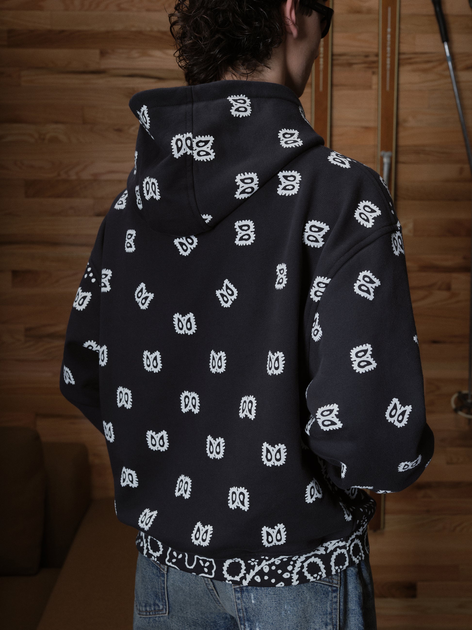 BANDANA PRINT HOODIE - 4