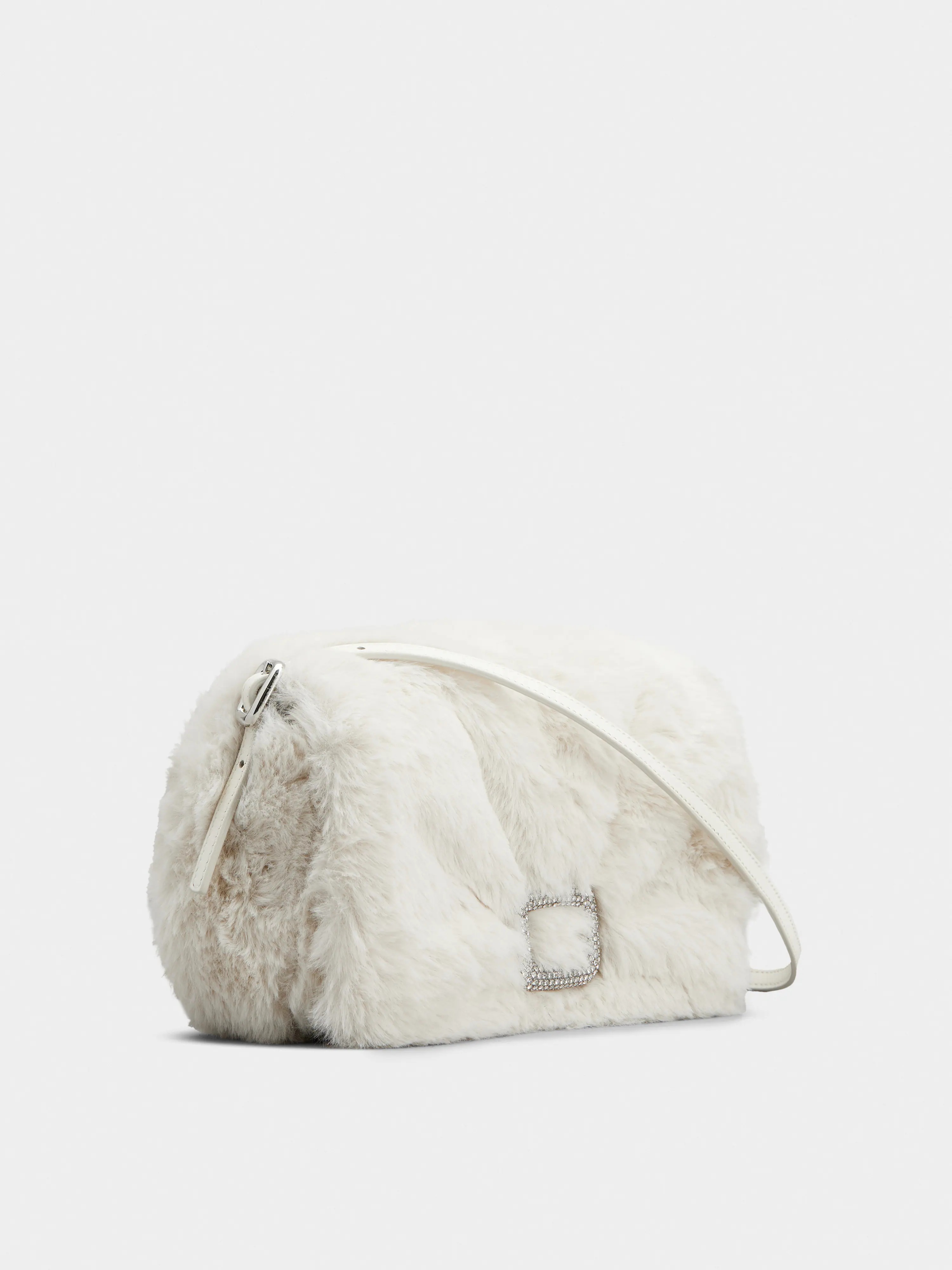 Viv' Choc Phone Holder in faux fur - 2