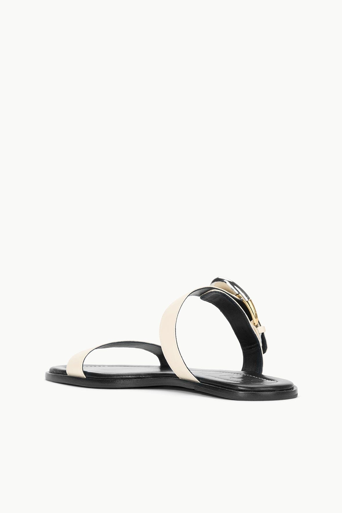 STAUD HARLOW FLAT SANDAL CREAM - 5
