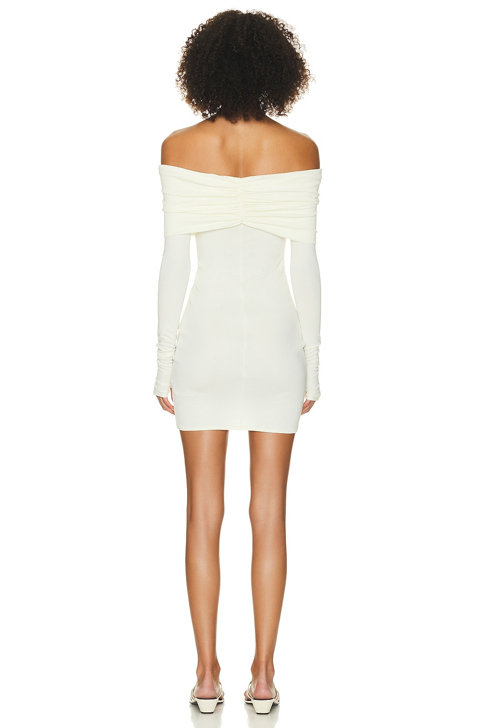 Matte Jersey Off Shoulder Mini Dress - 3