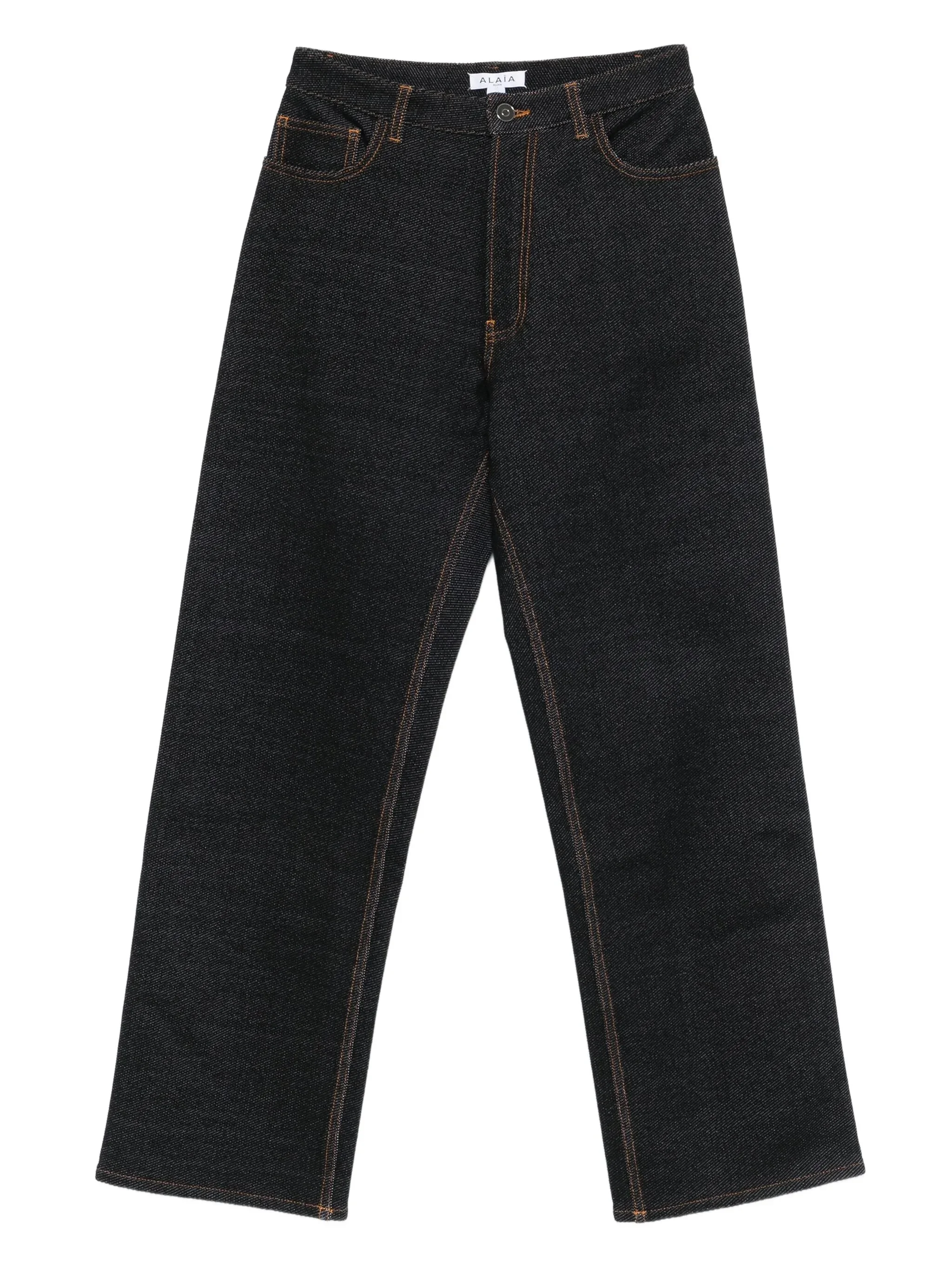 contrast-stitching jeans - 1