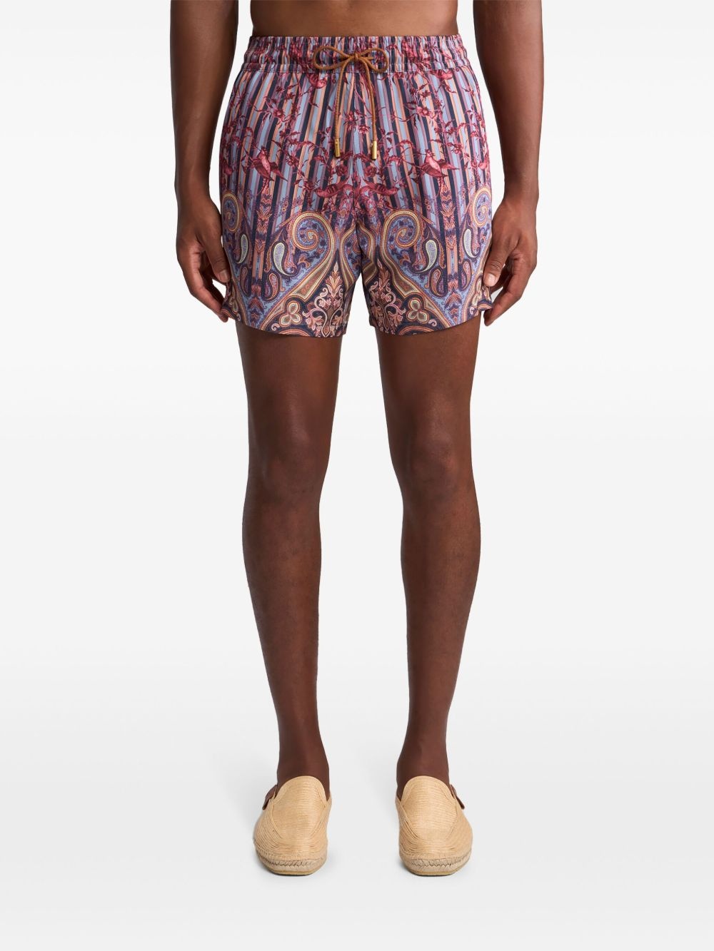 bird-print shorts - 3