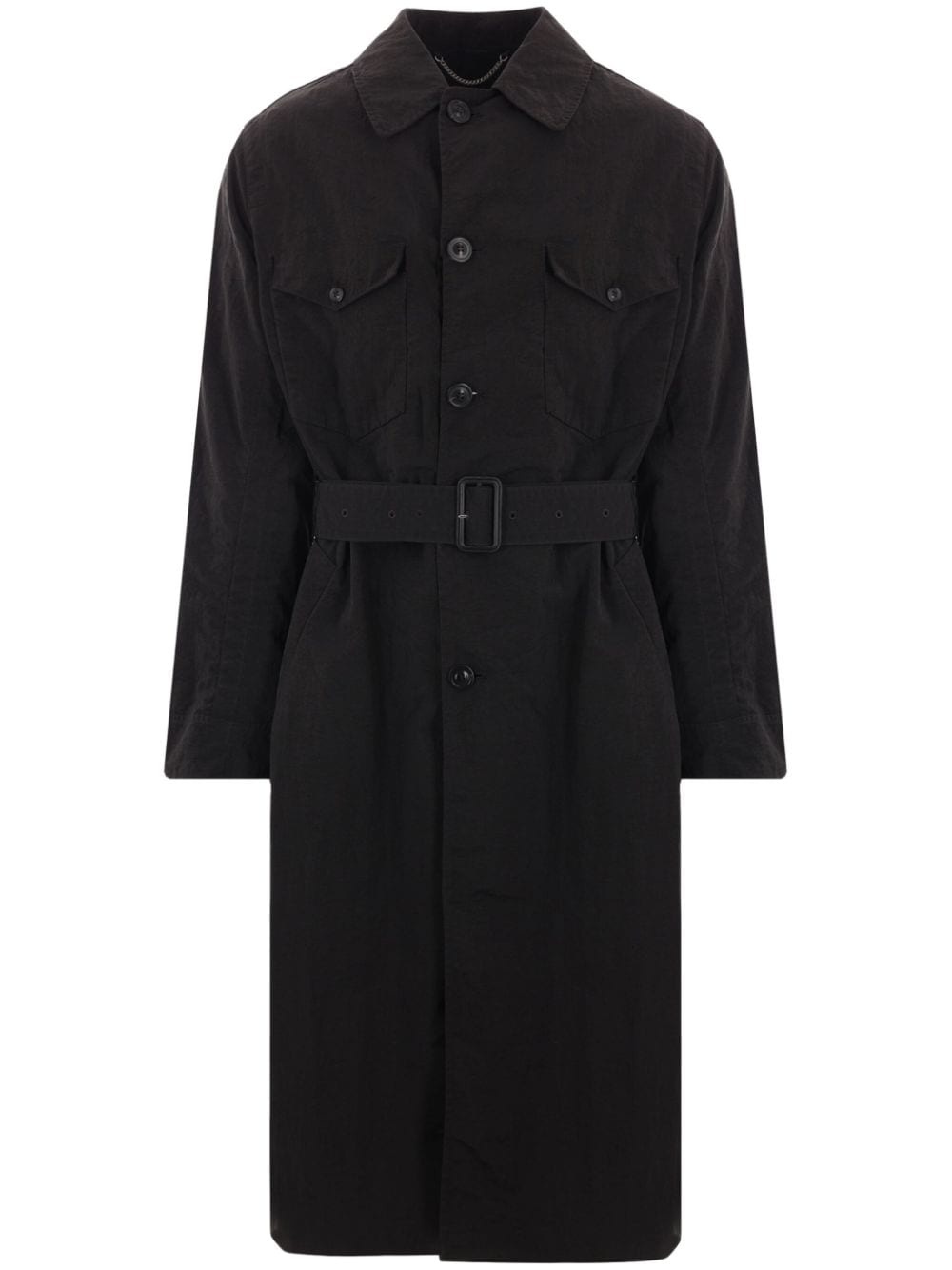 canvas belted trench coat - 1