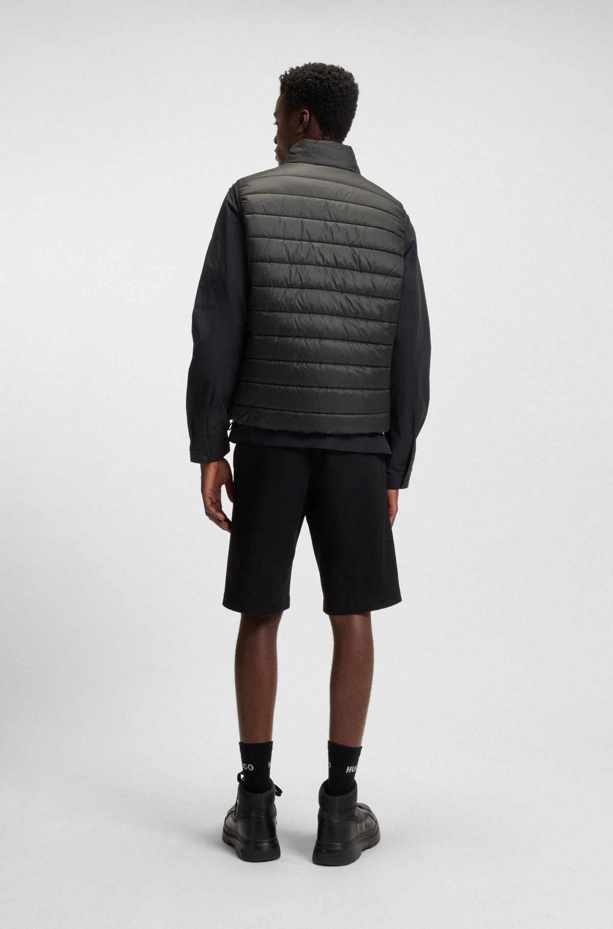 WATER-REPELLENT GILET WITH LOGO PRINT - 4