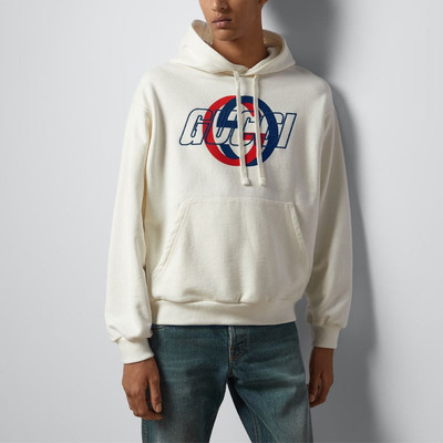 GUCCI Gucci Cotton Jersey Hooded Sweatshirt 'Off White' 770839-XJGA2-9314 outlook