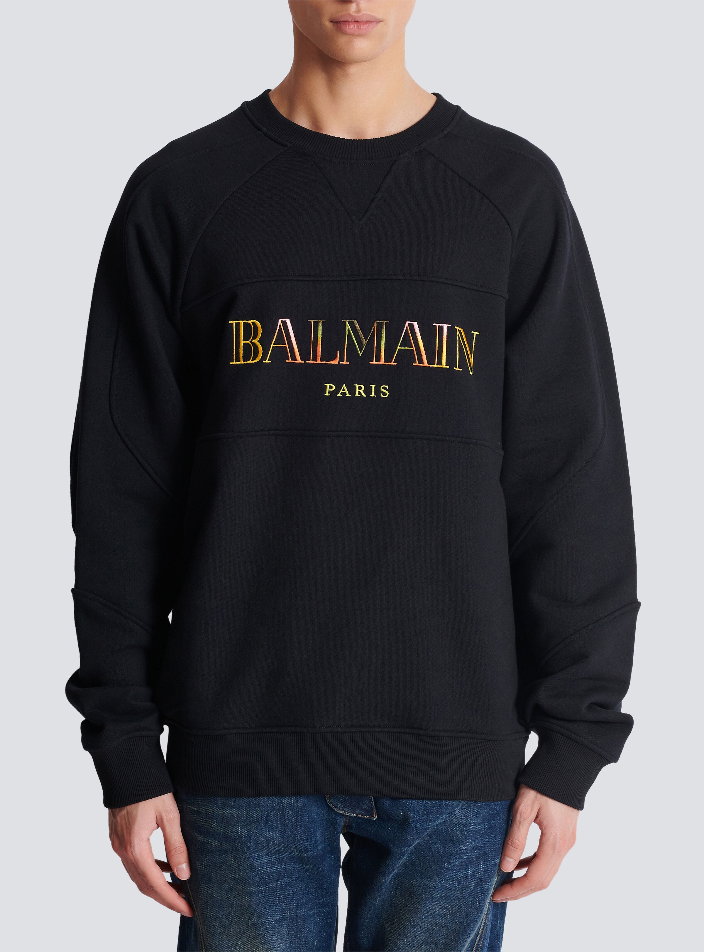 Vintage Balmain embroidered oversized sweatshirt - 5