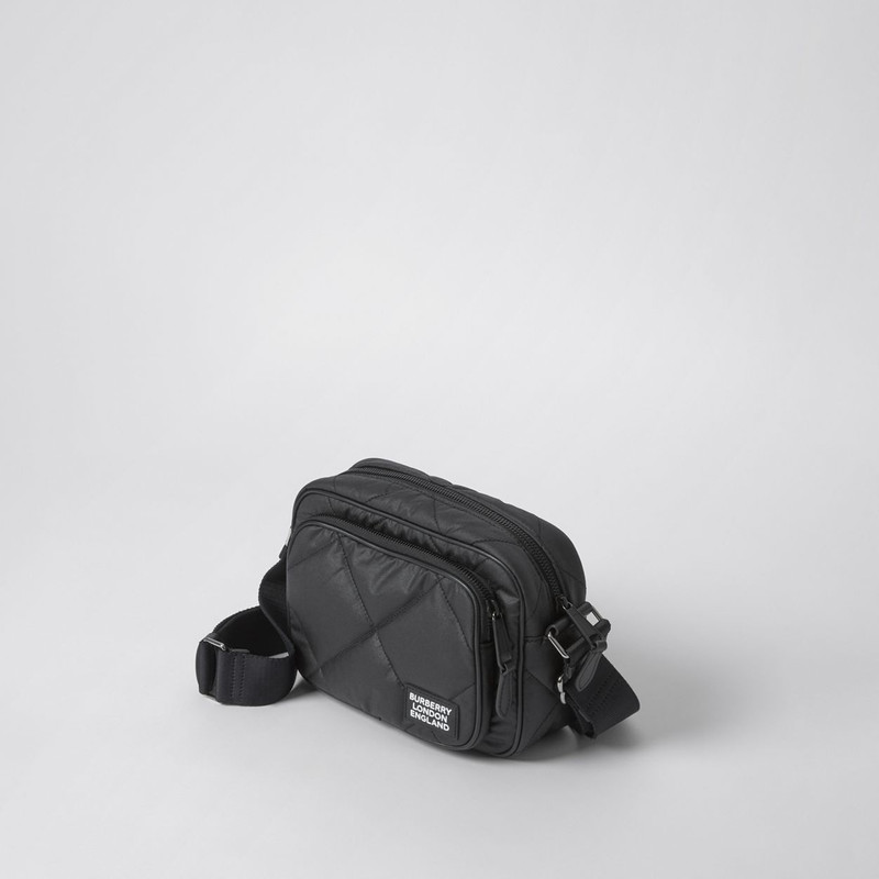 Diamond Quilted Cotton Crossbody Bag 4