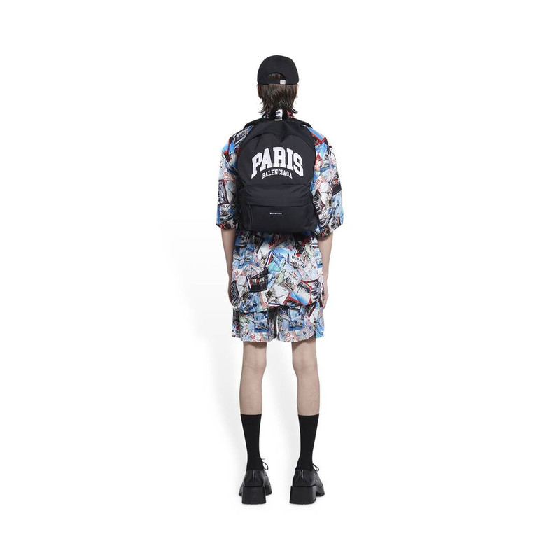 BALENCIAGA Men's Allover Cities Minimal Shirt  in Grey outlook
