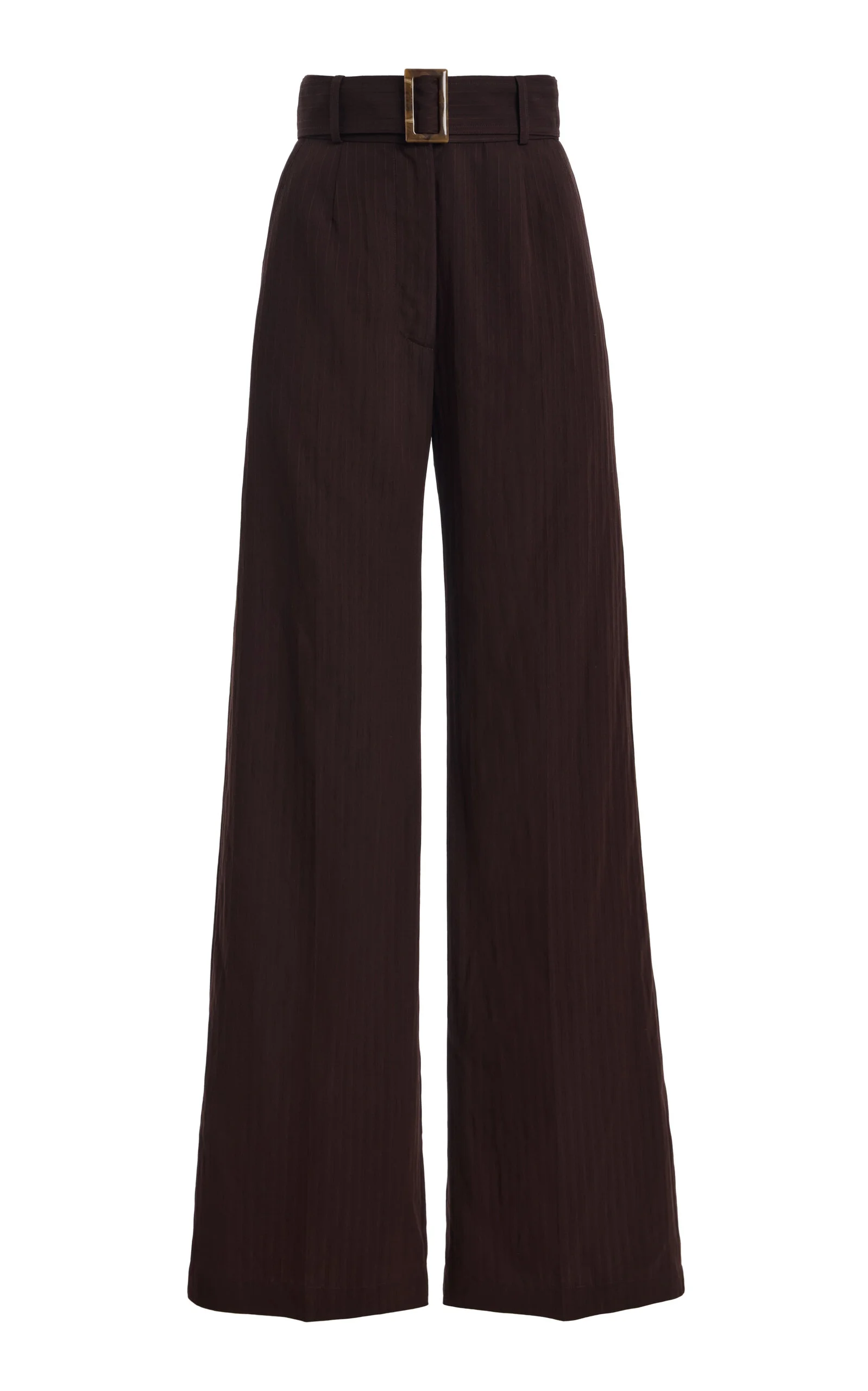 Belted Stripe Wide Leg Trouser - 1