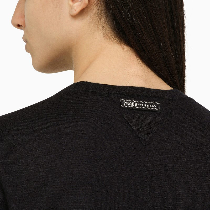 Prada Blue Cashmere Crew-Neck Sweater Women - 3