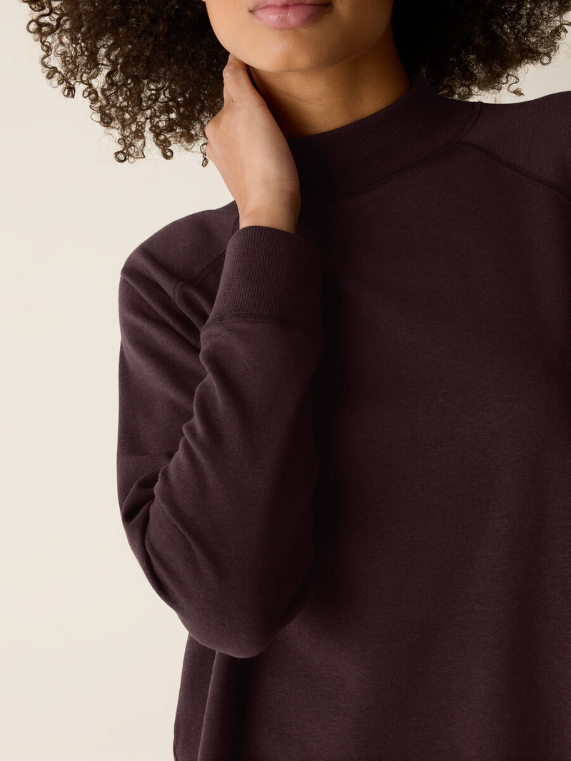 Cozy Brushed Terry Hug Mock Neck Top 5