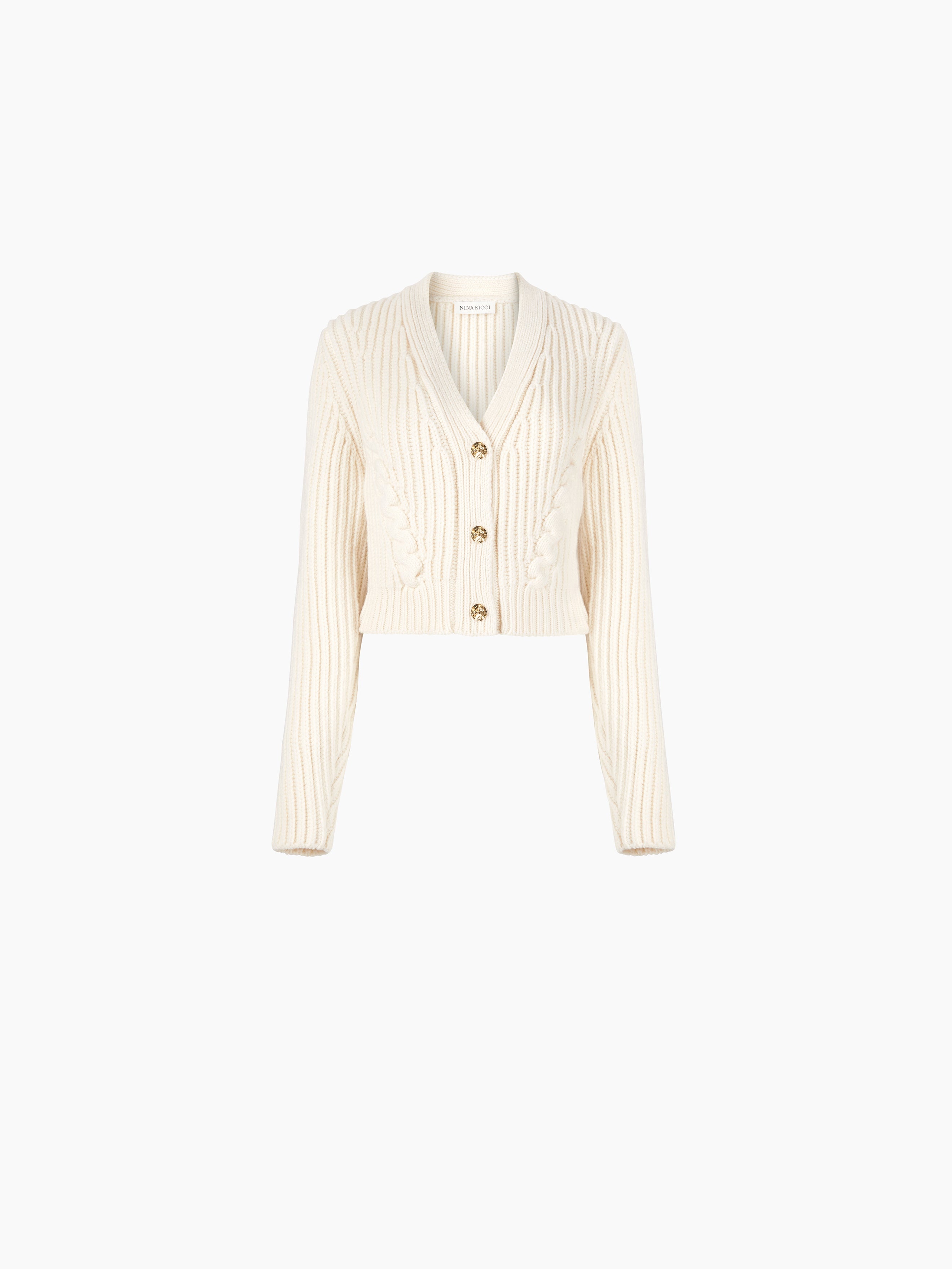 V-NECK KNIT CARDIGAN - 5