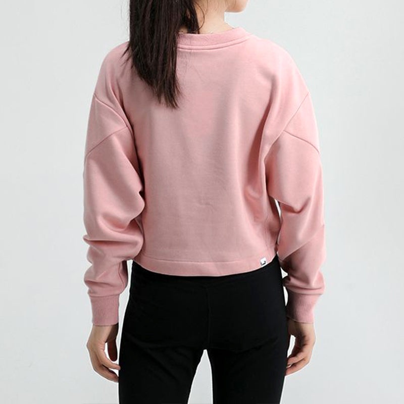 (WMNS) PUMA Rebel Crew Cropped Training Sweatshirt 'Pink White' 586520-15 - 5