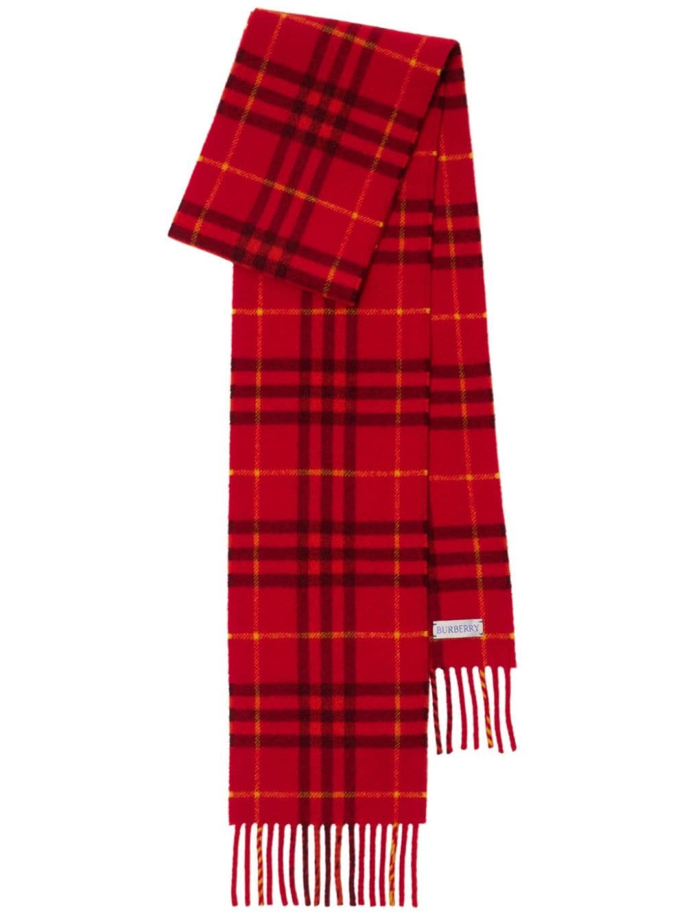 checked cashmere scarf - 1