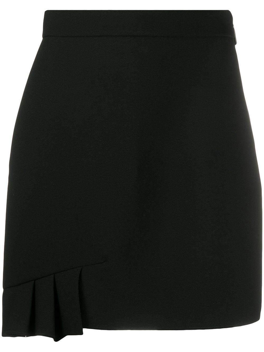 pleat-detail A-line skirt - 1