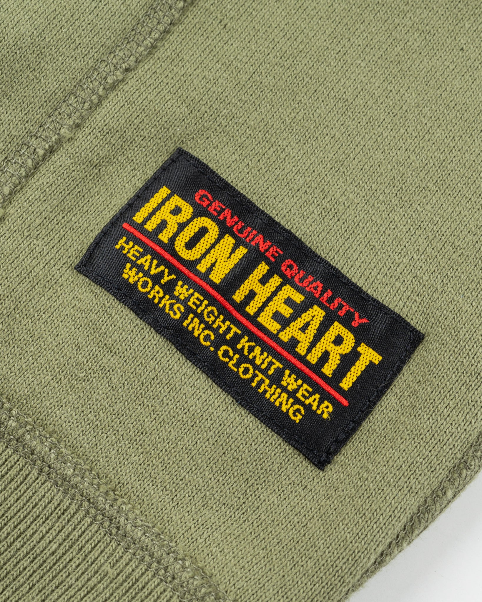 IHSW-10-OLV 14oz Ultra Heavyweight Loopwheel Cotton Zippered Hoodie - Olive - 14