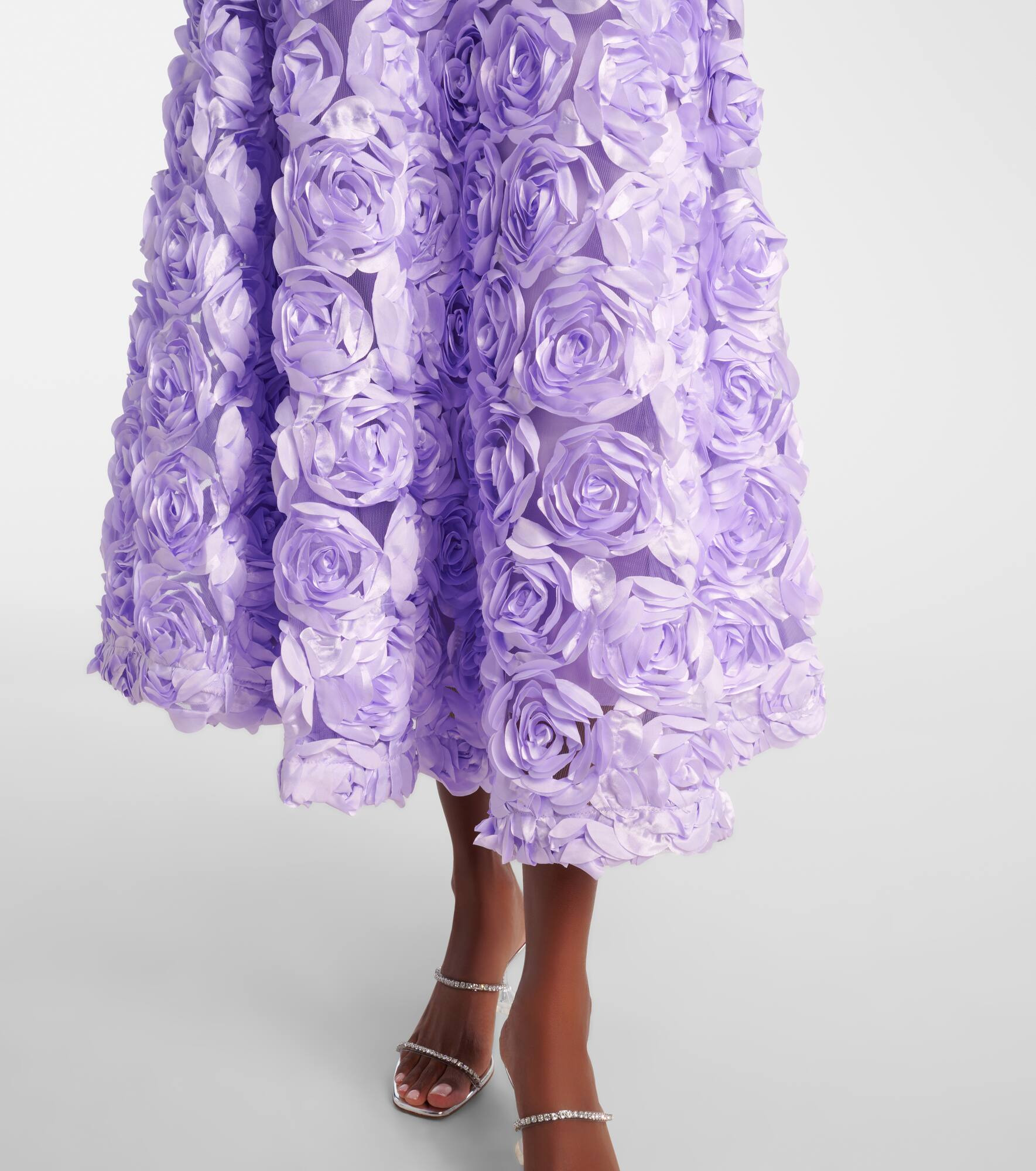 Floral-appliqué maxi skirt - 5