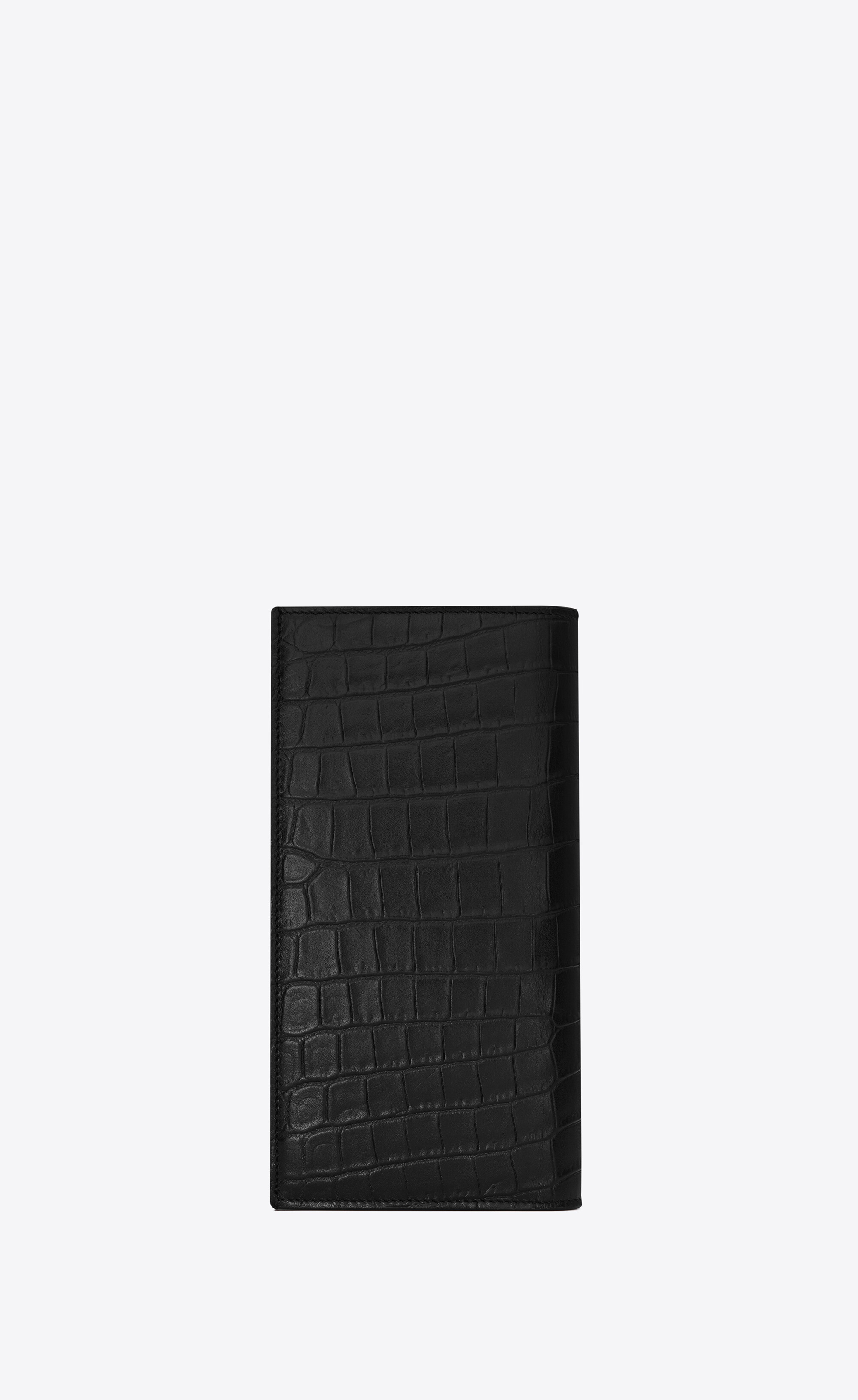 tiny cassandre continental wallet in crocodile embossed matte leather - 2