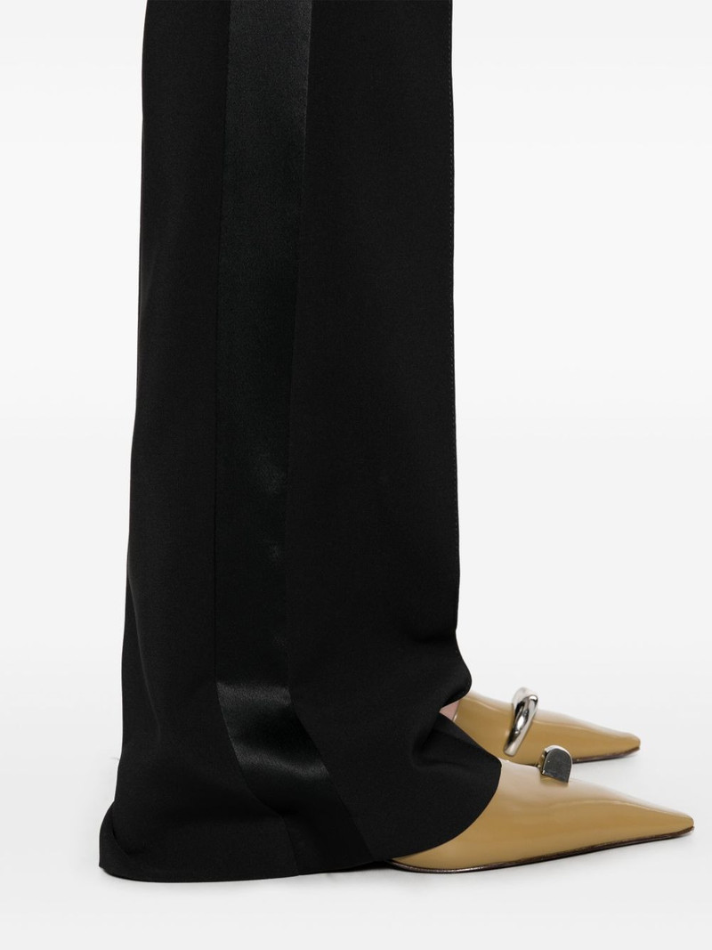 satin-trim crepe trousers 5
