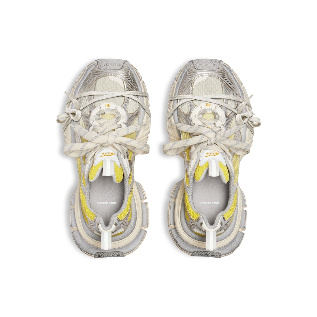Men's 3xl Gradient Sneaker  in Yellow/off White/grey - 6