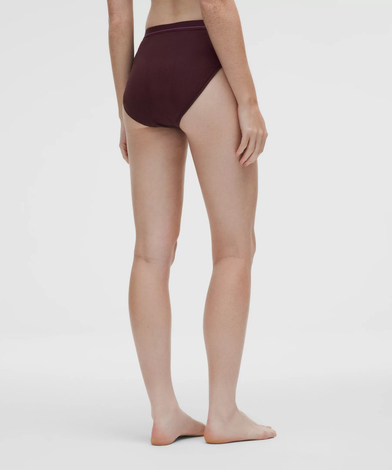 Stretch Cotton Ribbed Logo Super-High-Rise Bikini Underwear 3