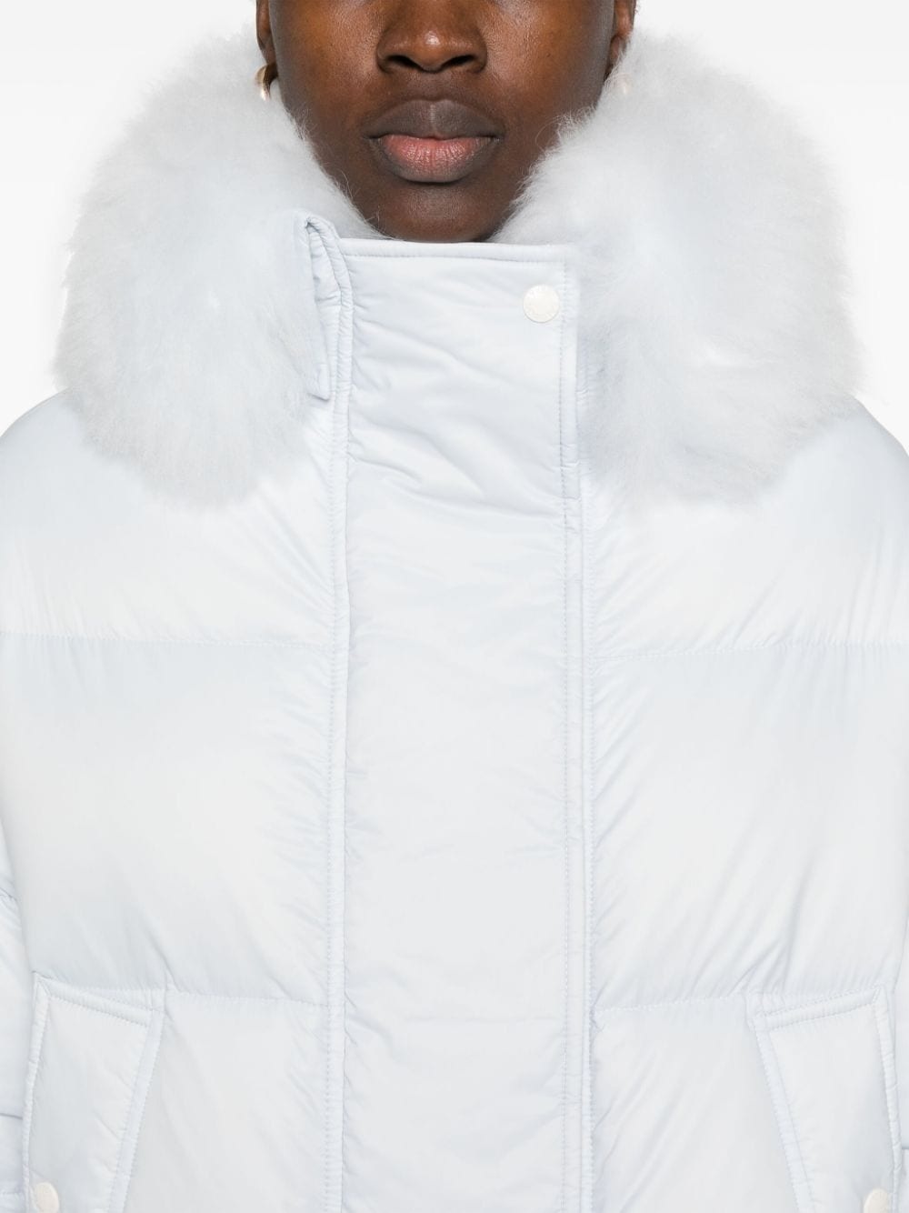 faux-fur detail puffer jacket - 5