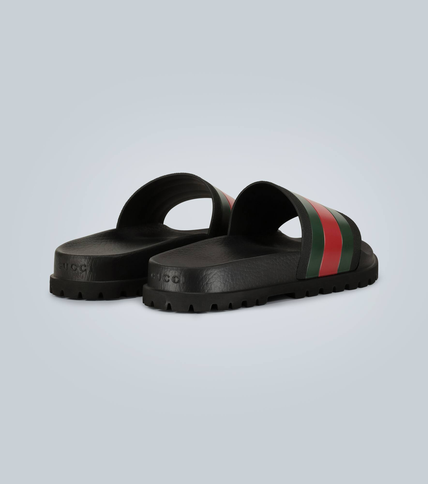 Striped Web slide sandals - 5