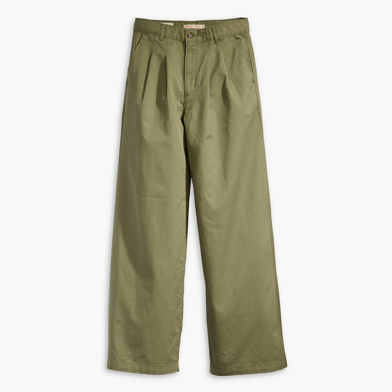 PLEATED WIDE LEG WOMEN'S TROUSER PANTS 1