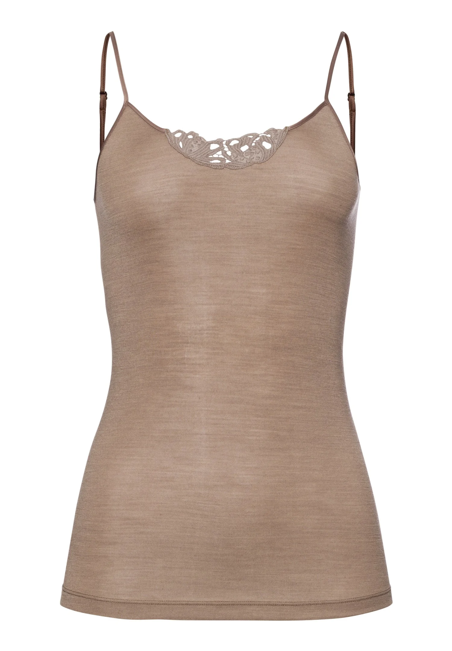 Woolen Silk W Wool and Silk Embroidered Camisole - 1