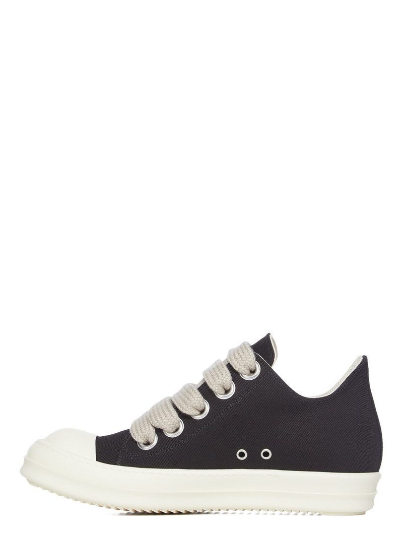 Rick Owens DRKSHDW Jumbolace Low Top Sneakers Black And Milk outlook