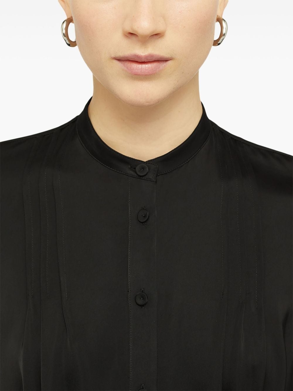 collarless midi dress - 5
