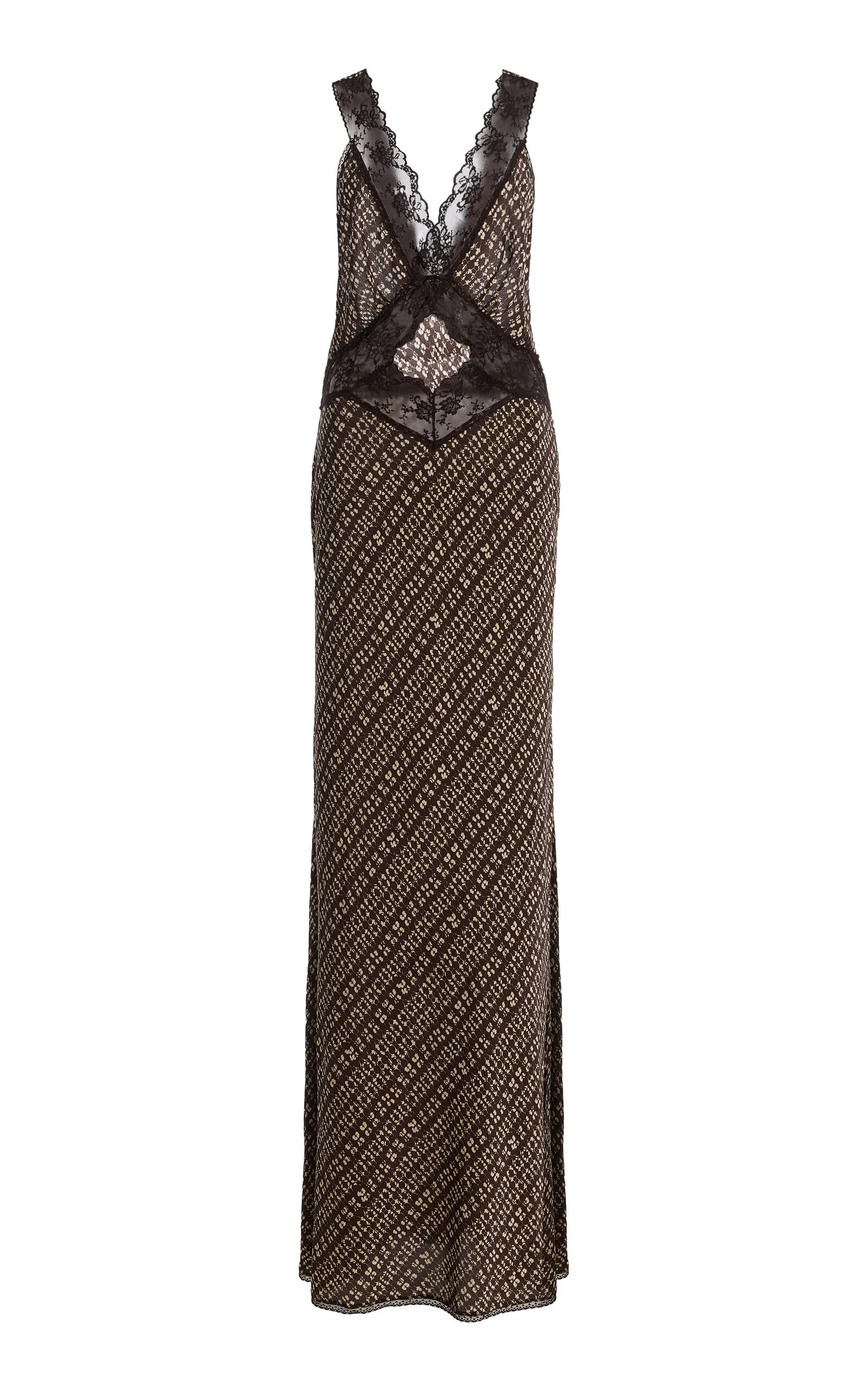 Astrid Cutout Satin Maxi Slip Dress multi - 1