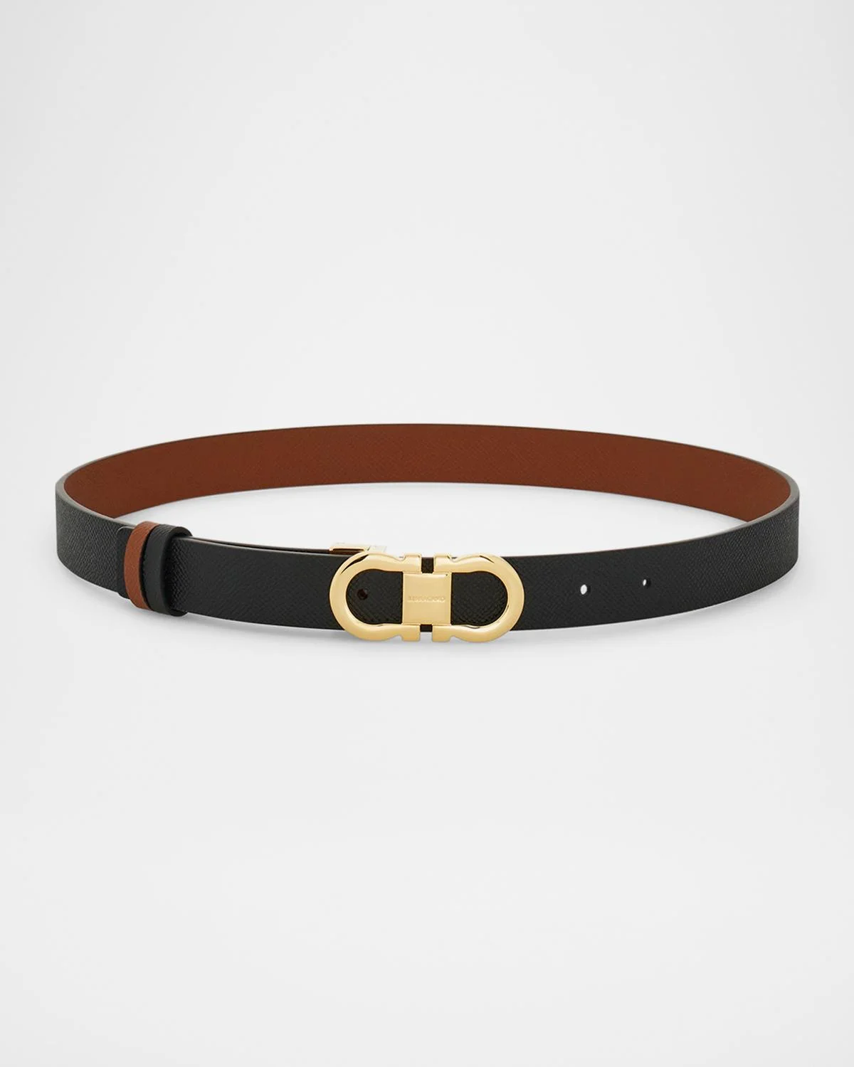 Reversible Gancini Leather Belt - 1