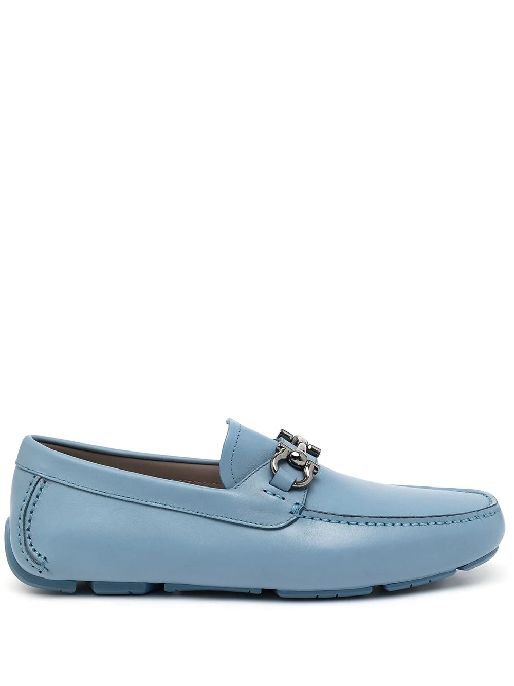 Gancini-embellished leather loafers - 1