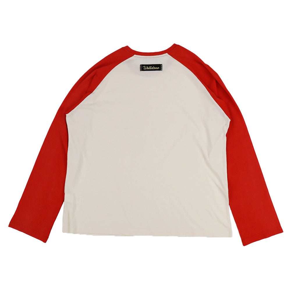 MONSTER LONG SLEEVE RAGLAN T-SHIRT / RED - 2