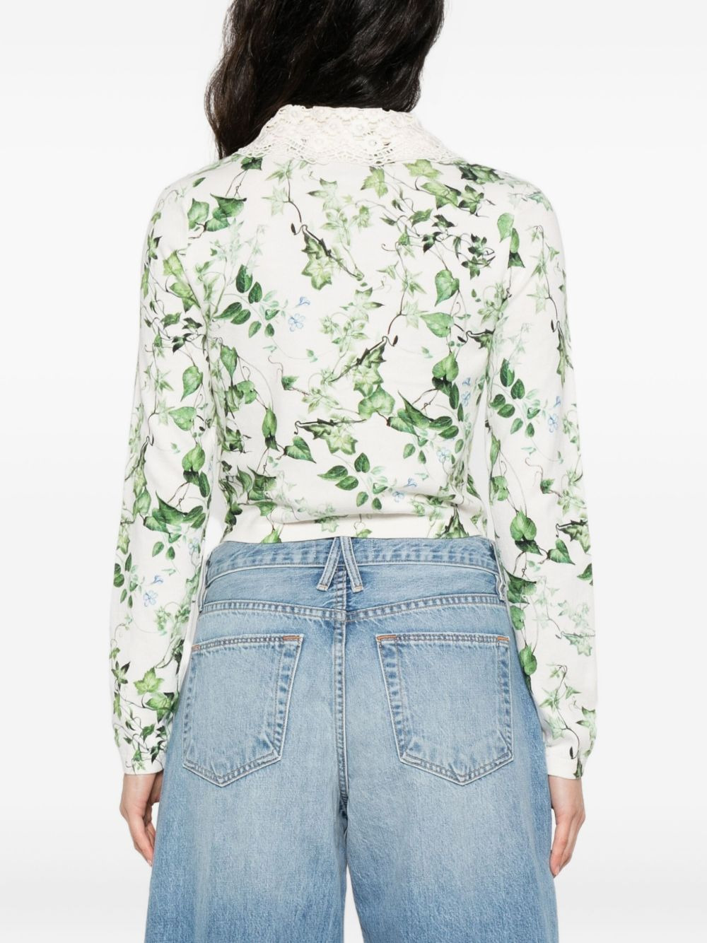 Carson lace-collar cardigan - 4