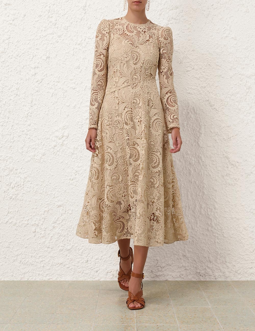 WAVERLY LACE MIDI DRESS - 2