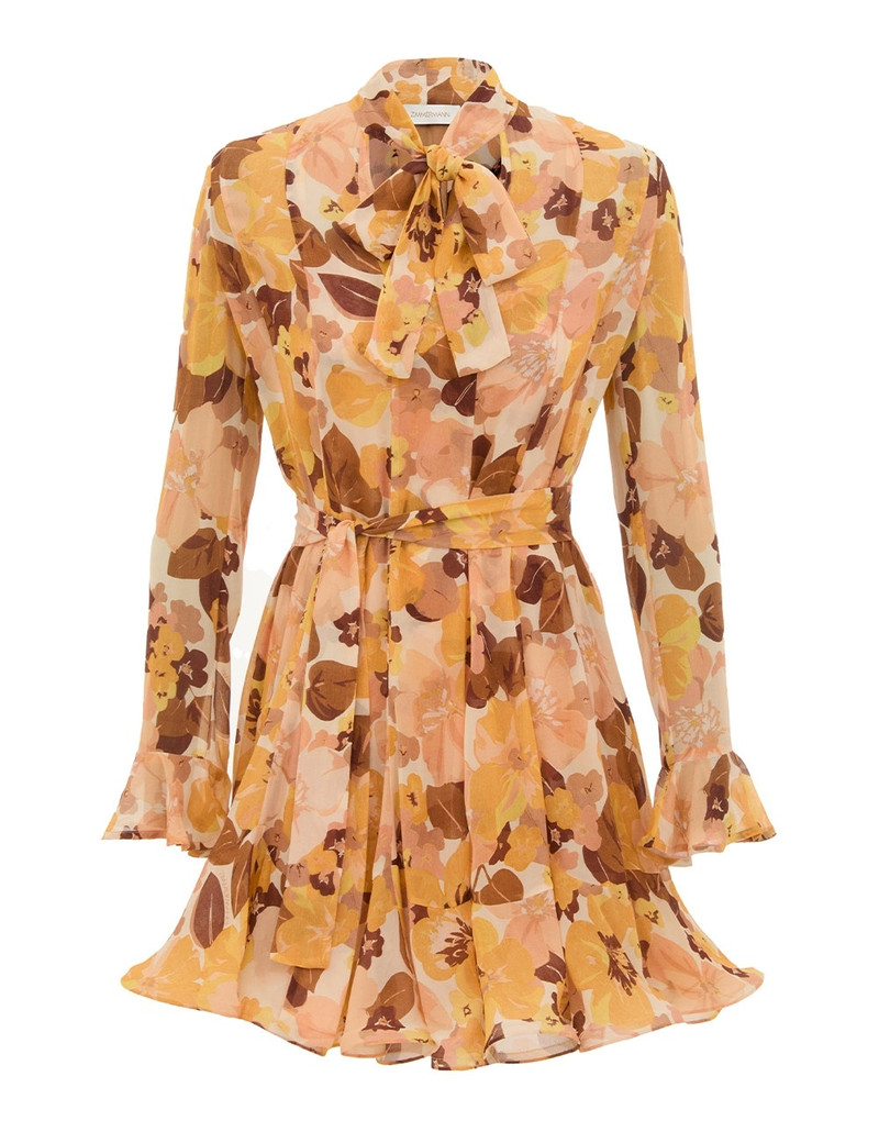 Zimmermann BALANCE LANTERN MINI DRESS | REVERSIBLE