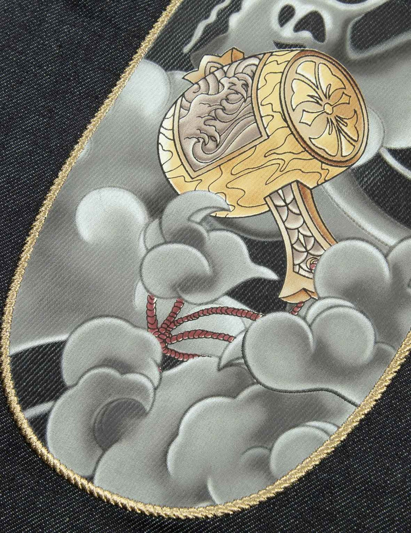 TREASURE AND CLOUD-PATTERN DAICOCK PRINT CARROT FIT SELVEDGE DENIM JEANS #2017 8