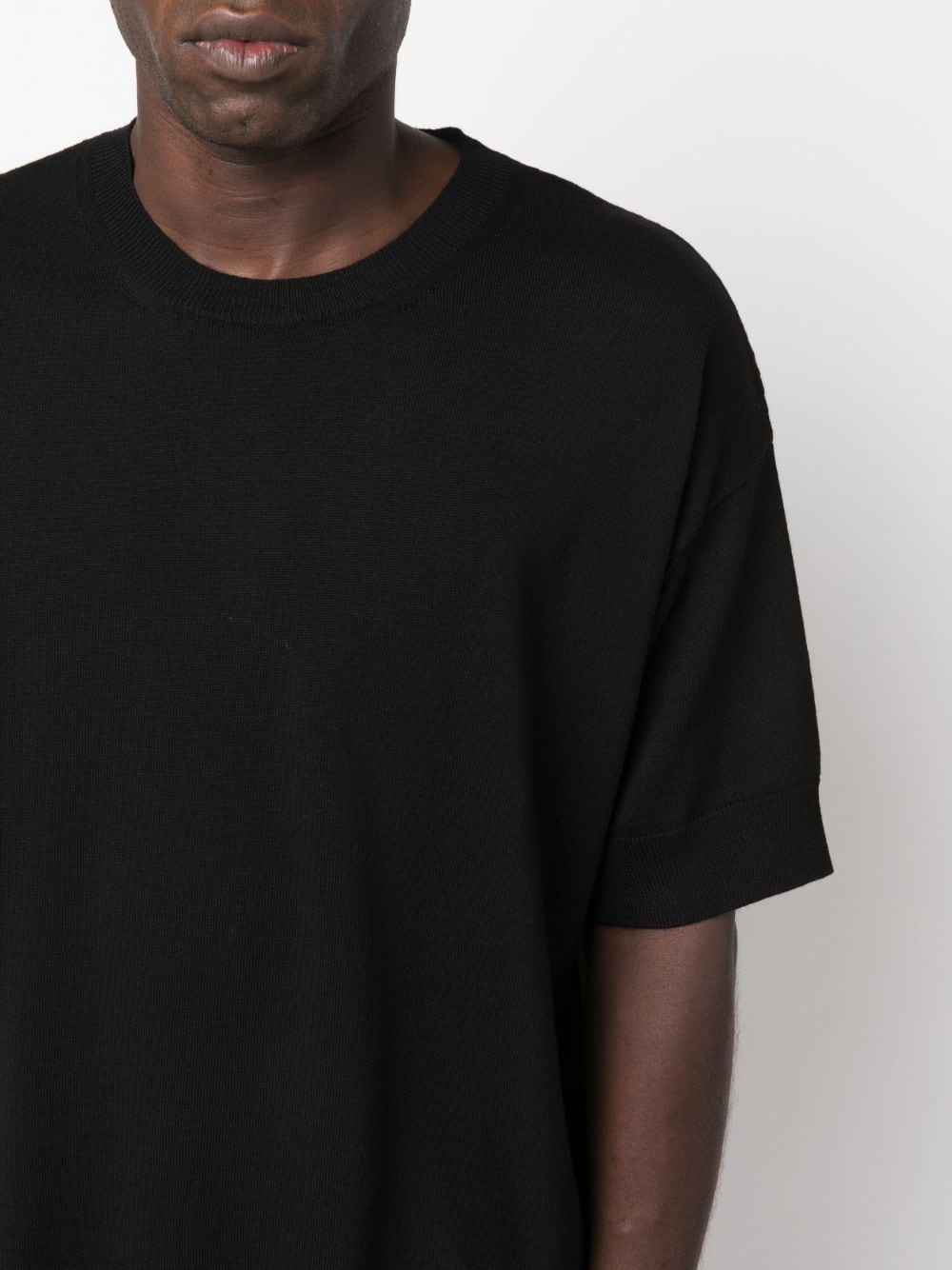 short-sleeve wool jumper - 5