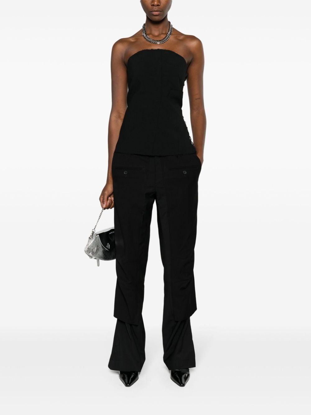 Blazer panelled tube top - 2