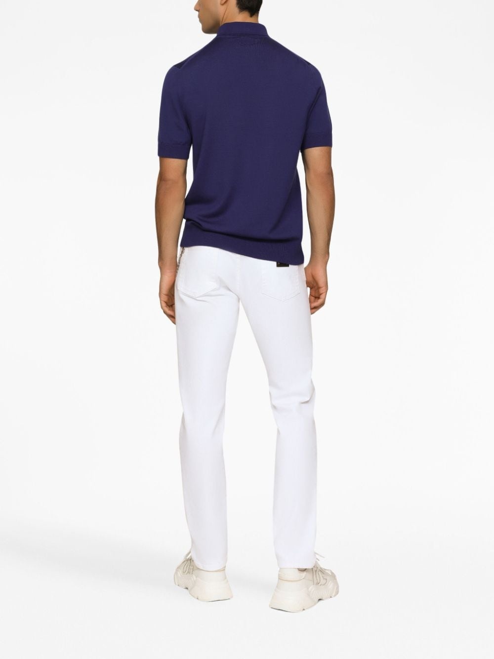 logo-plaque slim-fit jeans - 4