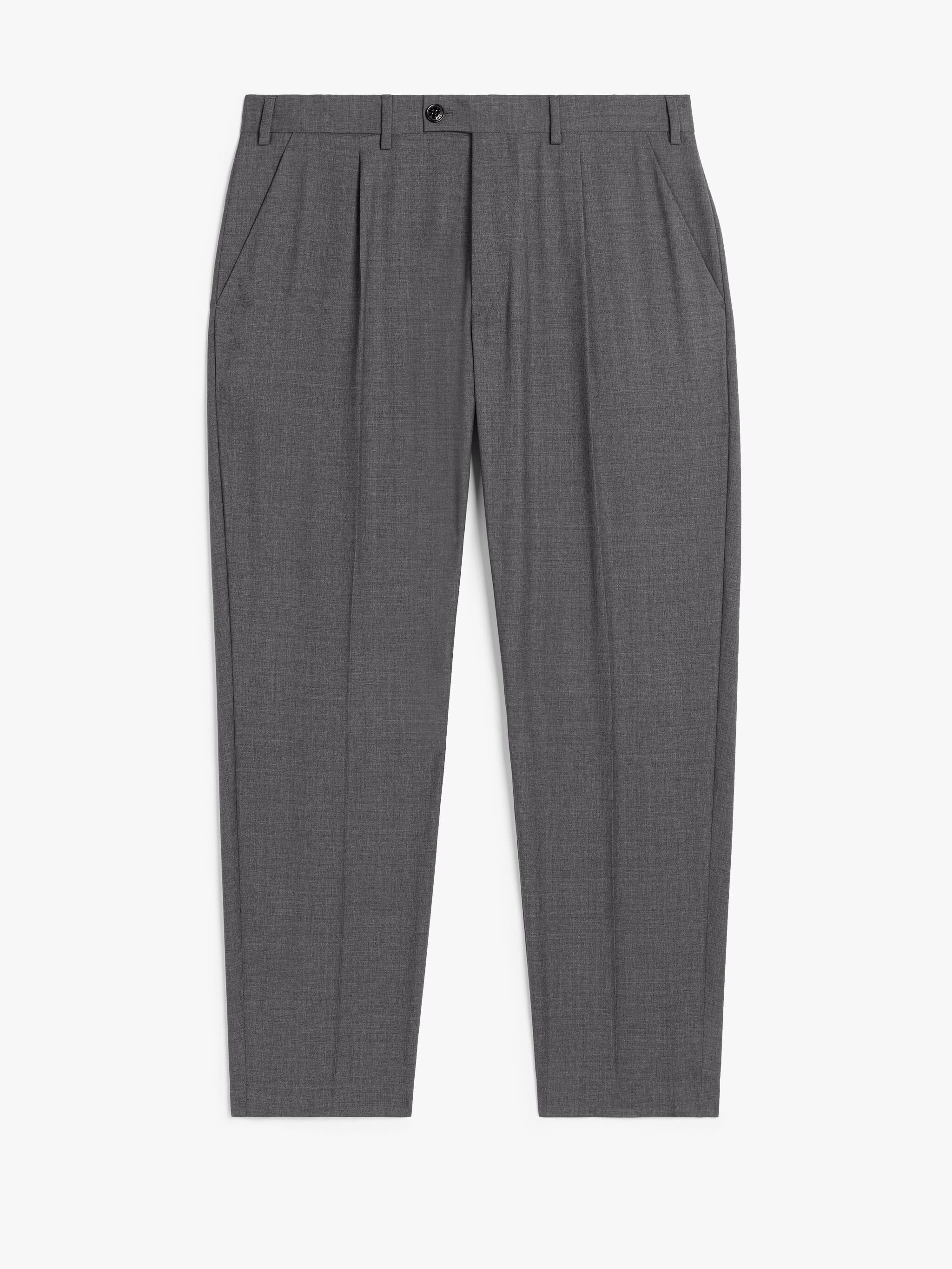THE STANDARD LIGHT GREY WOOL TROUSERS - 1