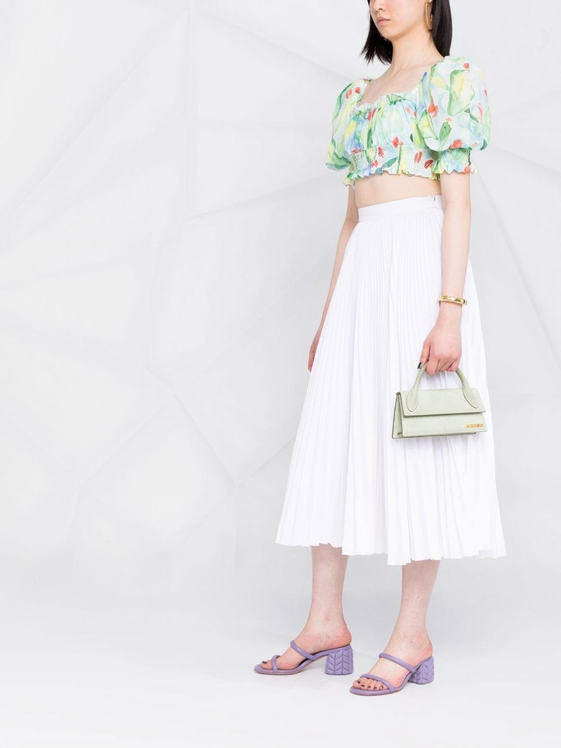 graphic-print ruffled crop top 6