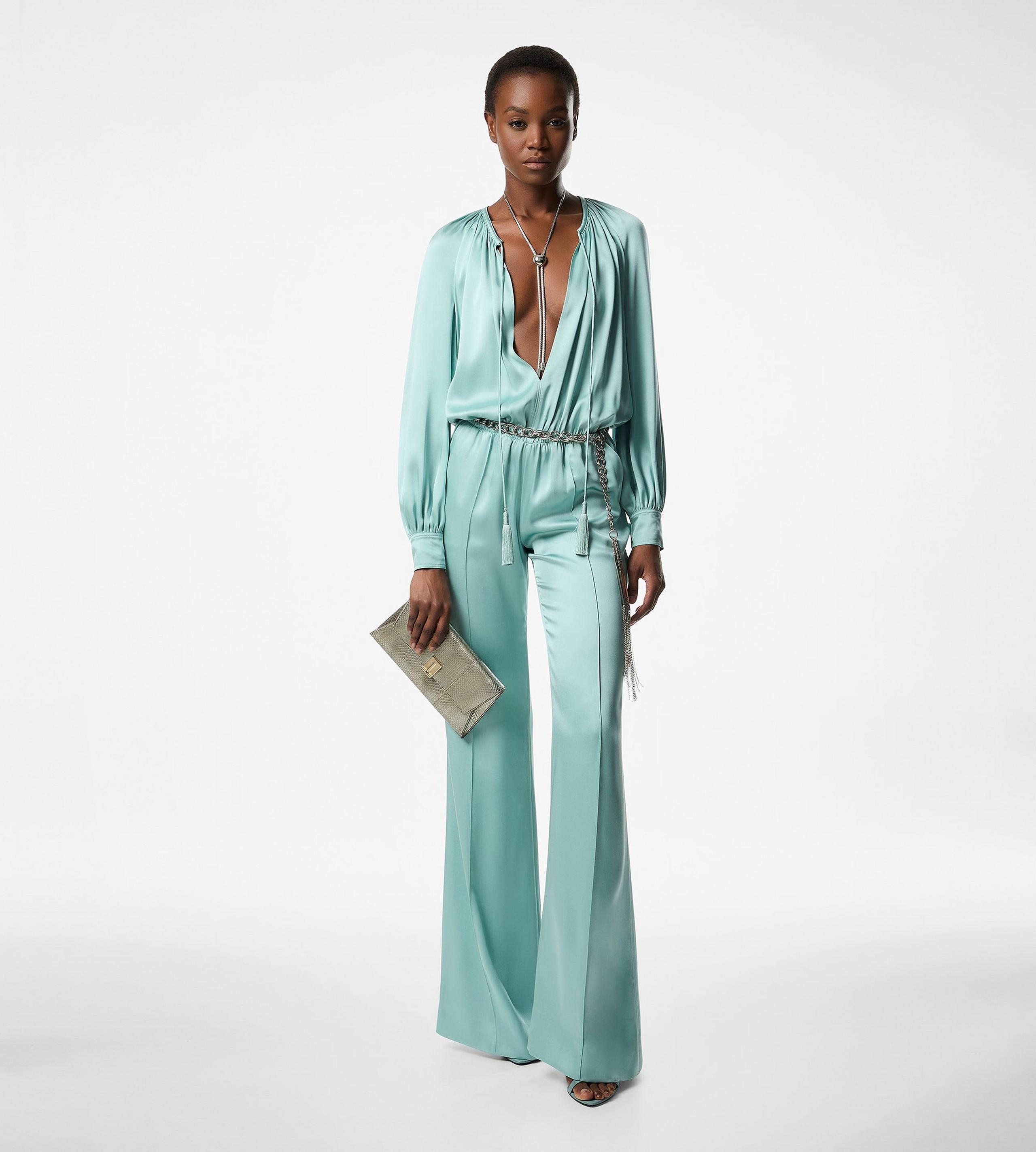 LONG SLEEVE GATHERED JUMPSUIT - 3