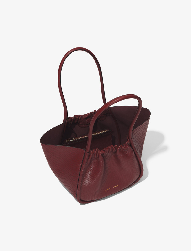 Carved Python Large Ruched Tote 5