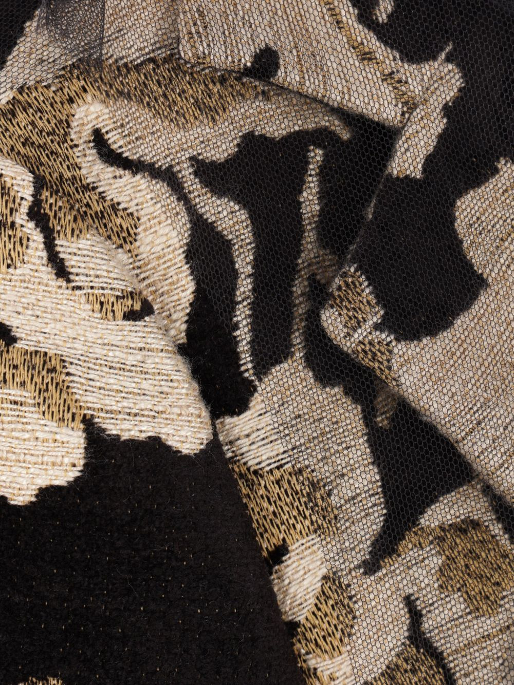 layered jacquard blazer - 4